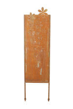 Lade das Bild in den Galerie-Viewer, Stele Blüten Edelrost Metall Sichtschutz H171cm B46cm
