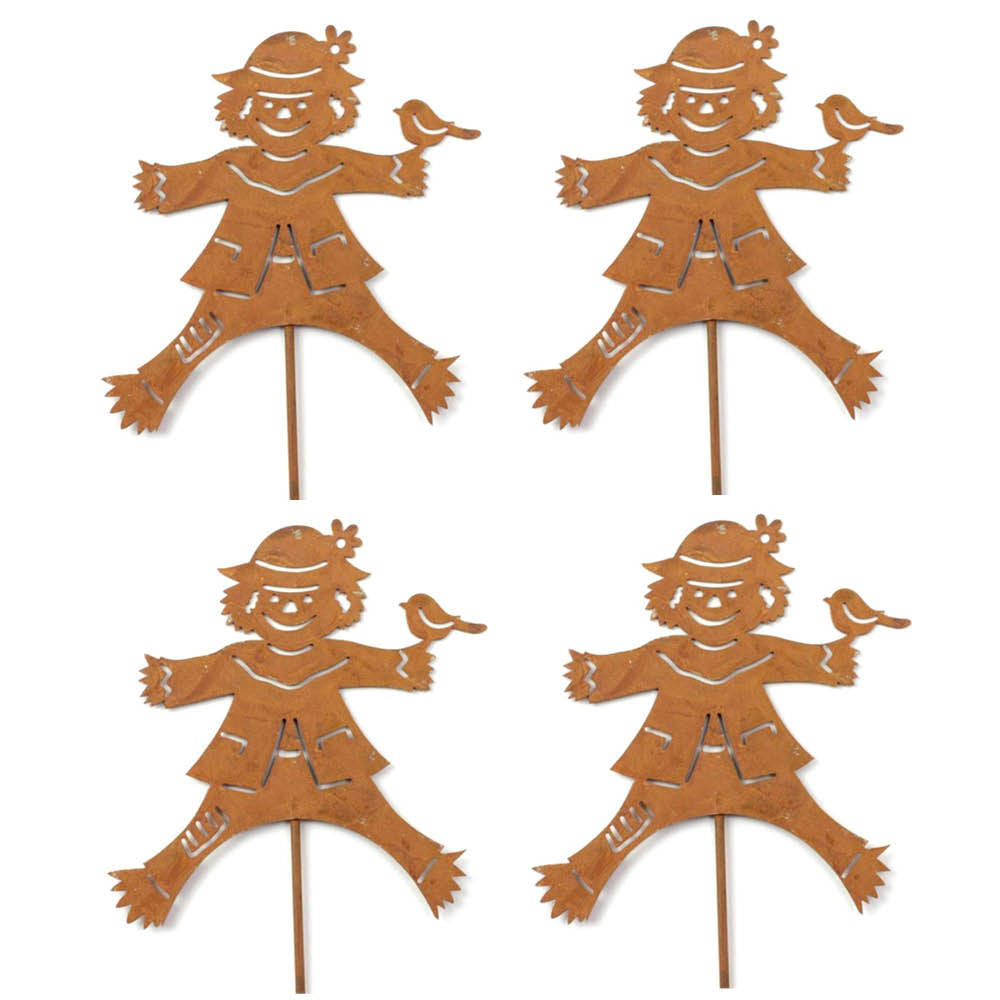 Vogelscheuche Aus Edelrost – Gartenstecker Ca. 120 Cm Hoch, Rustikale Gartendekoration