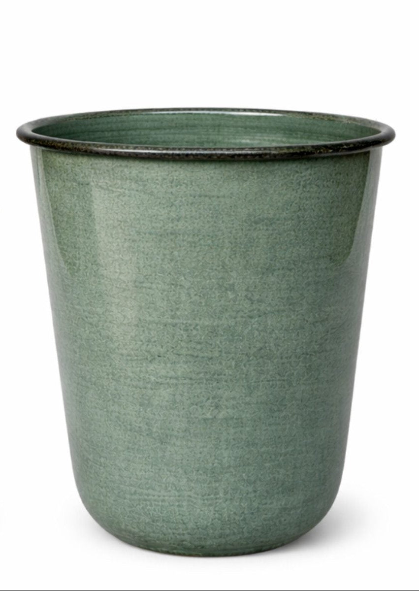 Kübel Metall Pflanzgefäß grün Pflanztopf Ø26+28+32cm Blumenkübel Pflanzschale Blumentopf Garten 3Größen wählbar