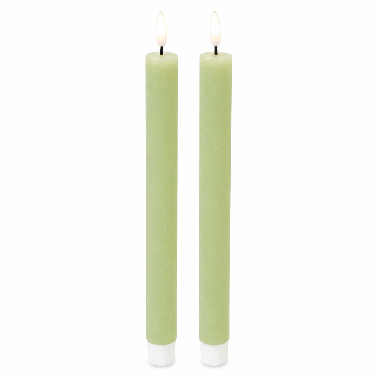 LED Stabkerze hellgrün Ø2,2m H24cm on/off Schalter Timer nur mit FB