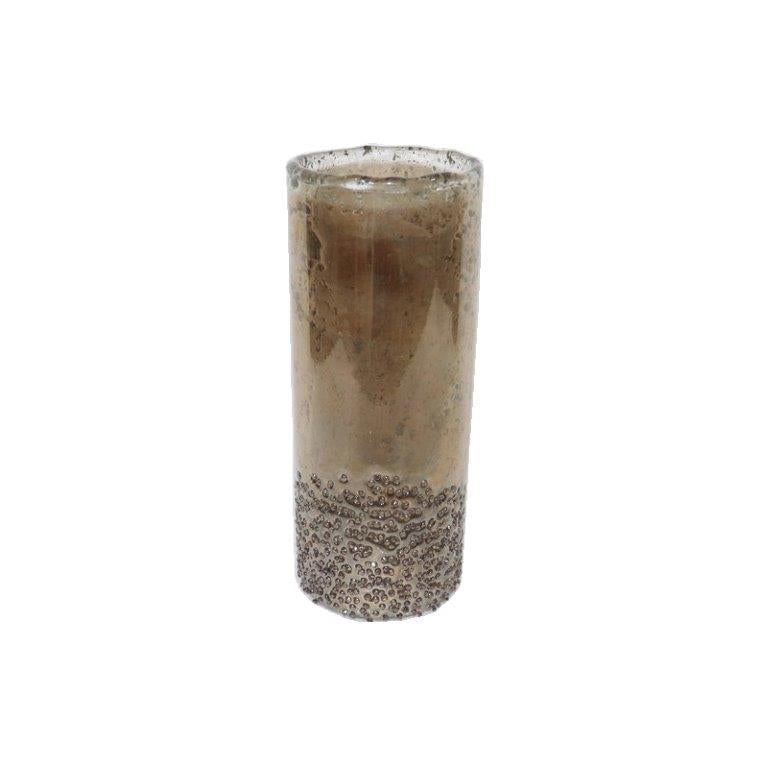Vase Glas braun half crinkled H15+20+25cm 3Größen wählbar