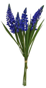 2x Kunstblume MUSCARI BUND x4Blüten L26cm Traubenhyazinthen violett Frühling