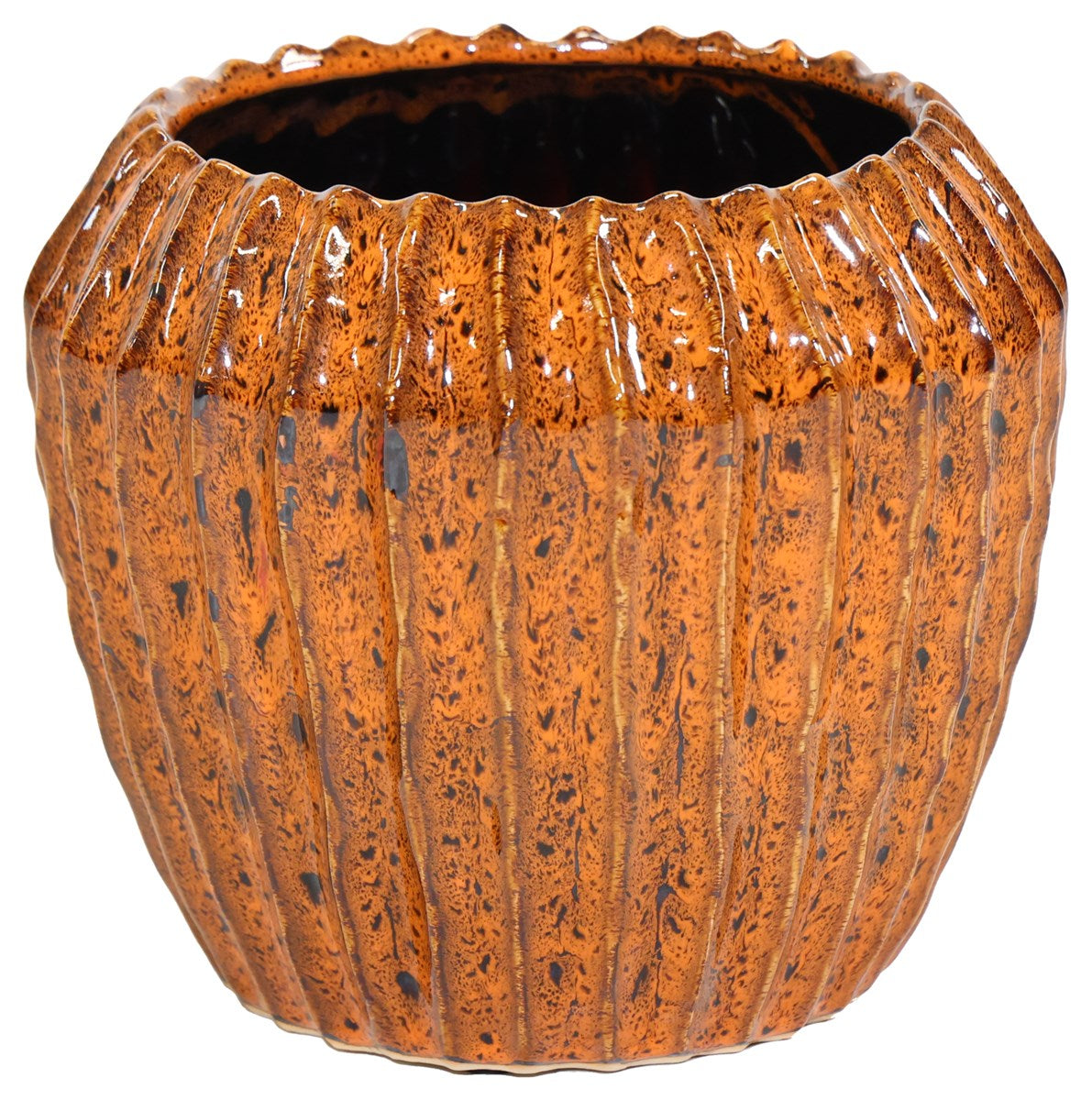 Blumentopf Topf Übertopf amber Ide Rib 2Größen wählbar