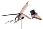 Lade das Bild in den Galerie-Viewer, Gartenstecker FlyBird aus Metall ArtFerro Dekorativer Vogel Gartenstecker für Garten Terrasse und Vorgarten 66,5x50cm H125 cm Wetterfeste Gartendekoration
