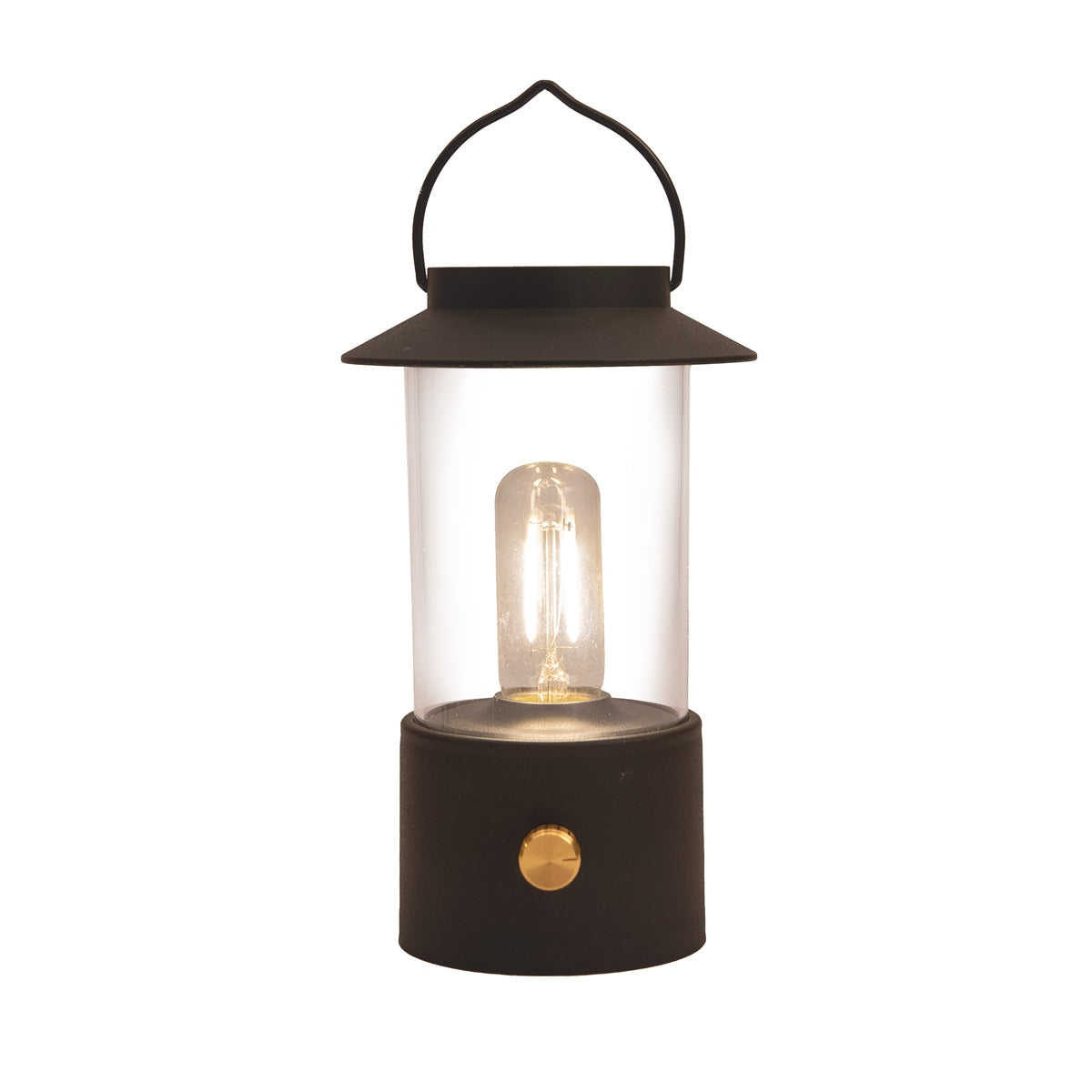 LED Laterne IP44 Warmweiß dimmbar USB sand schwarz 9x H24cm Warmweißes Licht, stufenlos dimmbar, IP44, USB-Anschluss Innen & Außen