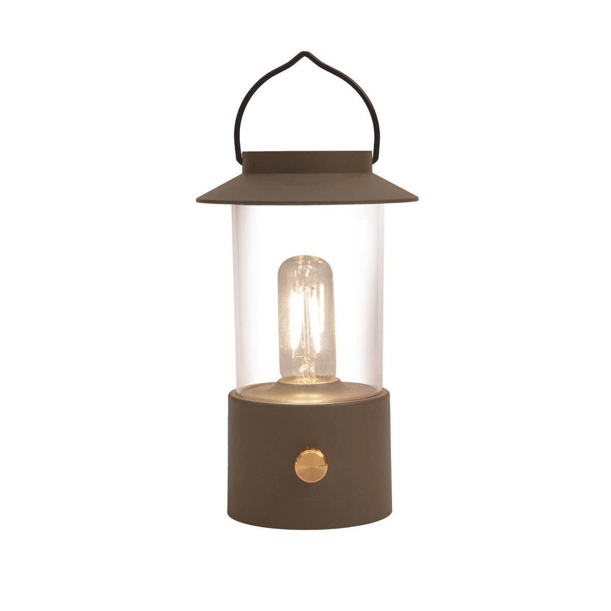 LED Laterne IP44 Warmweiß dimmbar USB sand Taupe 9x H24cm Warmweißes Licht, stufenlos dimmbar, IP44, USB-Anschluss Innen & Außen