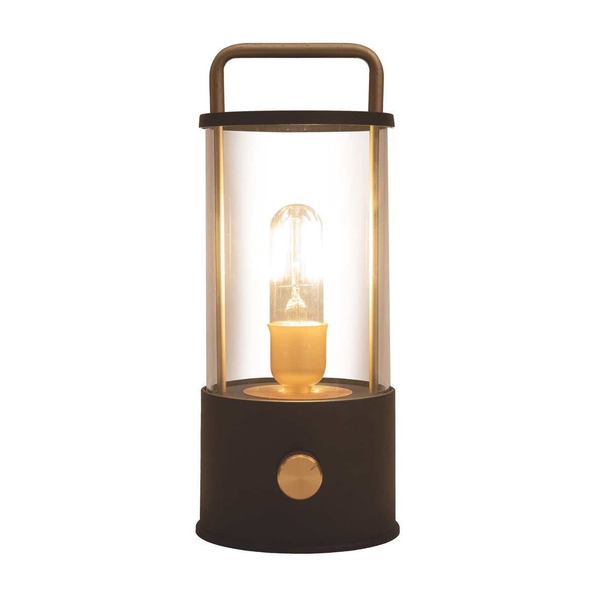 LED Laterne IP44 Warmweiß dimmbar USB matt schwarz 11x H25cm Warmweißes Licht, stufenlos dimmbar, IP44, USB-Anschluss Innen & Außen