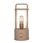Lade das Bild in den Galerie-Viewer, LED Laterne IP44 Warmweiß dimmbar USB matt sand 11x H25cm Warmweißes Licht, stufenlos dimmbar, IP44, USB-Anschluss Innen &amp; Außen
