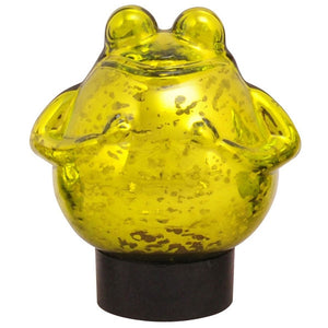 Frosch grün Schwimmfrosch H10cm + H13cm schwimmend Teich Deko Miniteich Glas 2Größen wählbar