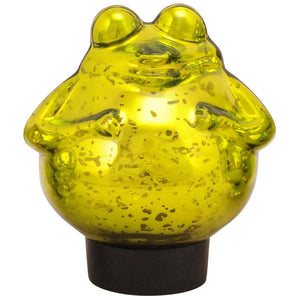 Frosch grün Schwimmfrosch H10cm + H13cm schwimmend Teich Deko Miniteich Glas 2Größen wählbar