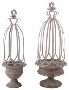 Pflanztopf Metall ArtFerro 2er Set H48/76cm Shabby Landhaus Garten