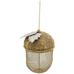 Lade das Bild in den Galerie-Viewer, Futterspender Wildvögel Hängend Nüsse Futterstelle Korb Metall Futterhaus H26cm
