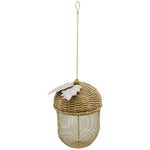 Lade das Bild in den Galerie-Viewer, Futterspender Wildvögel Hängend Nüsse Futterstelle Korb Metall Futterhaus H26cm
