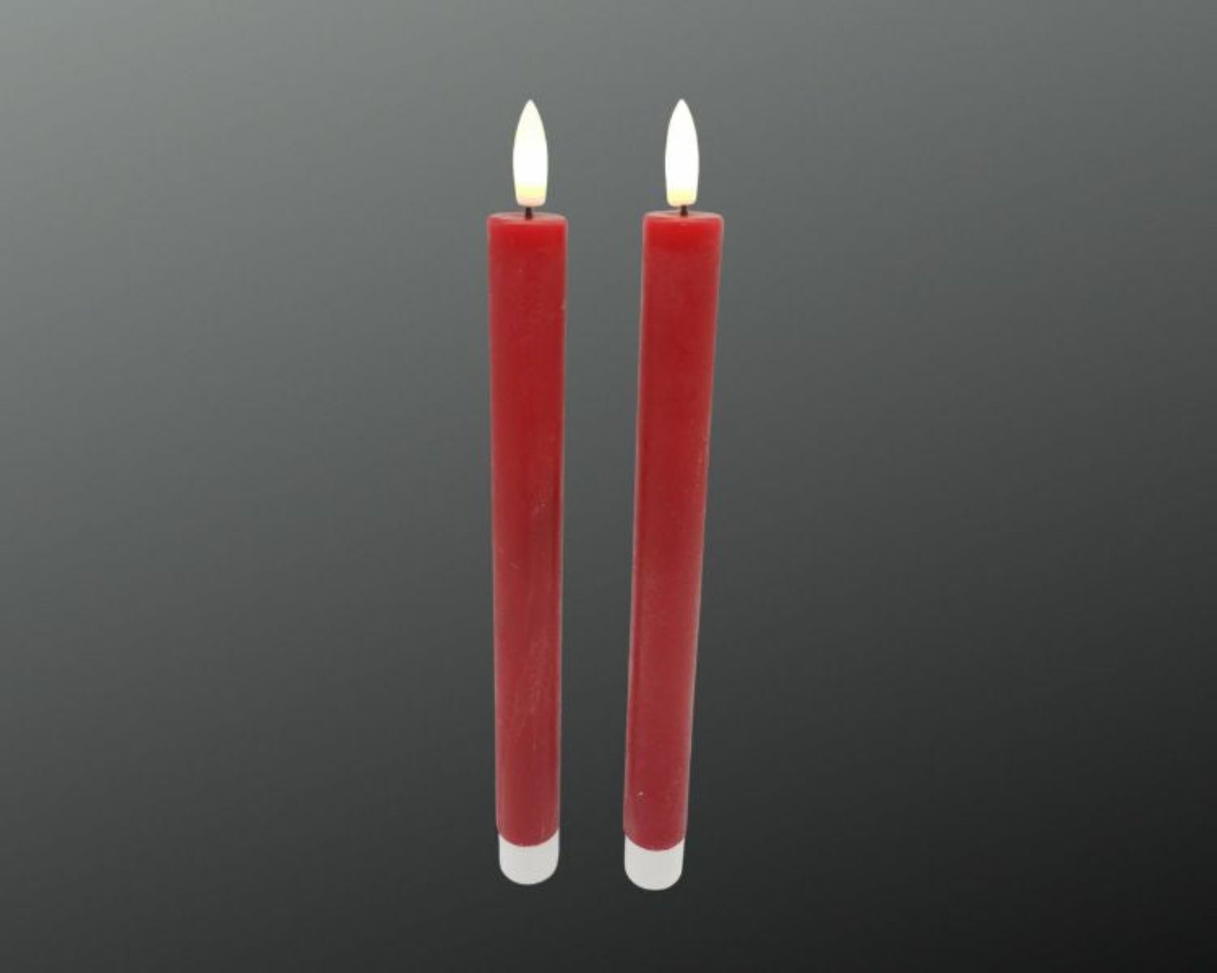 LED Stabkerze rot Ø2,2m H24cm on/off Schalter Timer nur mit FB