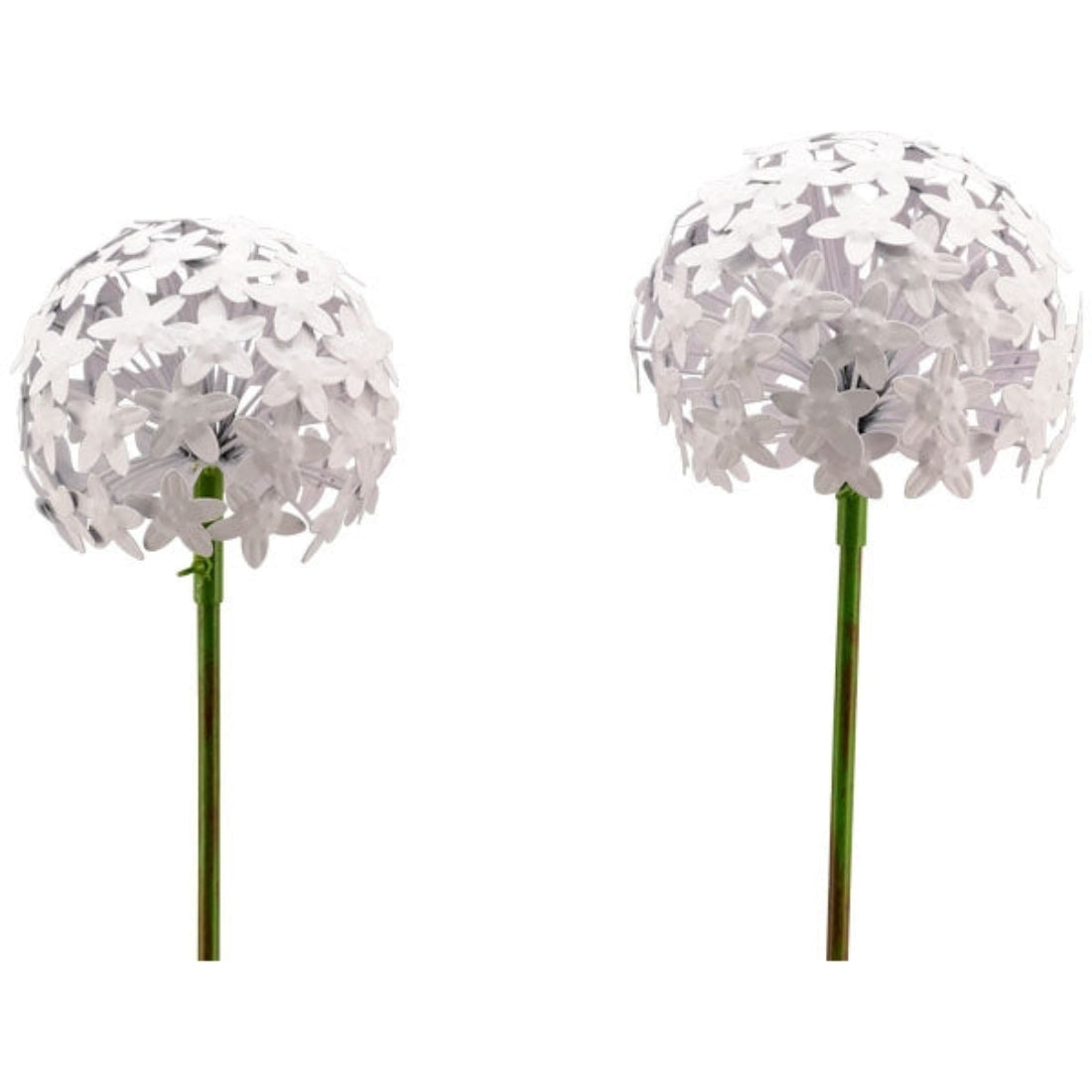 Allium-Stecker Metall Gartenstecker weiß in 2 Größen