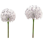 Lade das Bild in den Galerie-Viewer, Allium-Stecker Metall Gartenstecker weiß in 2 Größen
