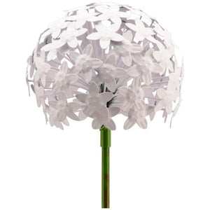 Allium-Stecker Metall Gartenstecker weiß in 2 Größen