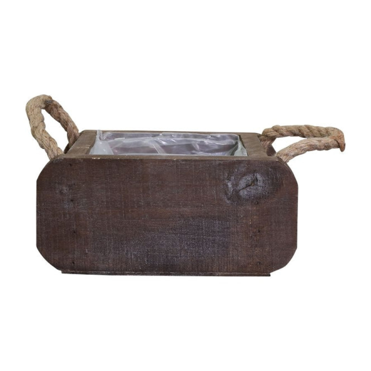 Pflanzkasten mit Griff Holzkasten dunkelbraun aus Echtholz 20x15cm+30x15cm+40x15cm H9,5cm Natürliche Holzkisten rechteckig Shabby Vintage Antik Look Deko Pflanzkiste zum Bepflanzen oder Dekorieren 3Größen wählbar