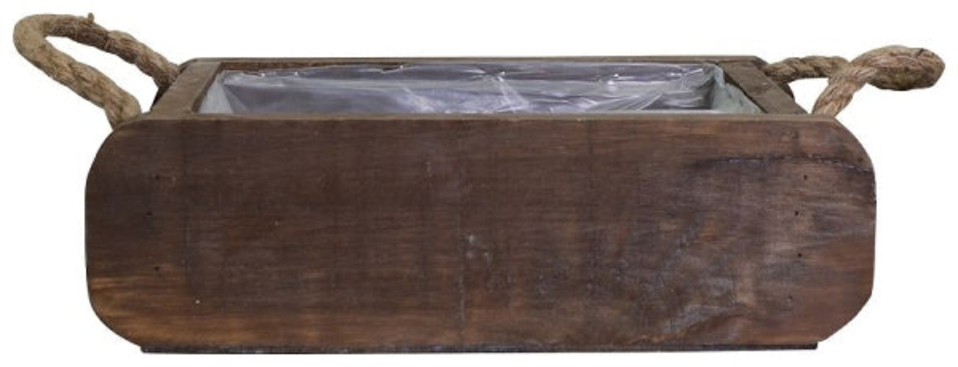 Pflanzkasten mit Griff Holzkasten dunkelbraun aus Echtholz 20x15cm+30x15cm+40x15cm H9,5cm Natürliche Holzkisten rechteckig Shabby Vintage Antik Look Deko Pflanzkiste zum Bepflanzen oder Dekorieren 3Größen wählbar