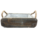 Lade das Bild in den Galerie-Viewer, Pflanzkasten mit Griff Holzkasten natur aus Echtholz 20x15cm+30x15cm+40x15cm H9,5cm Natürliche Holzkisten rechteckig Shabby Vintage Antik Look Deko Pflanzkiste zum Bepflanzen oder Dekorieren 3Größen wählbar
