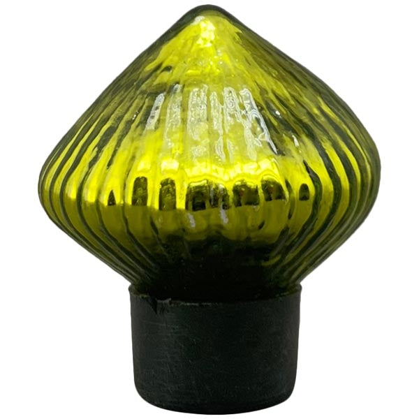 SchwimmLinse Surplus hellgrün Glas Schwimmkegel H6,5cm +9,5cm schwimmend Teich Deko Miniteich Glas 2Größen wählbar