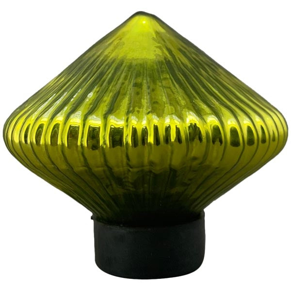 SchwimmLinse Surplus hellgrün Glas Schwimmkegel H6,5cm +9,5cm schwimmend Teich Deko Miniteich Glas 2Größen wählbar