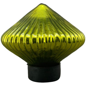 SchwimmLinse Surplus hellgrün Glas Schwimmkegel H6,5cm +9,5cm schwimmend Teich Deko Miniteich Glas 2Größen wählbar