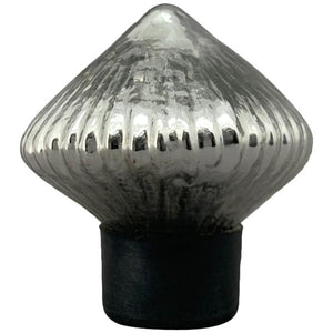 SchwimmLinse Surplus silber Glas Schwimmkegel H6,5cm +9,5cm schwimmend Teich Deko Miniteich Glas 2Größen wählbar
