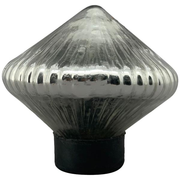 SchwimmLinse Surplus silber Glas Schwimmkegel H6,5cm +9,5cm schwimmend Teich Deko Miniteich Glas 2Größen wählbar