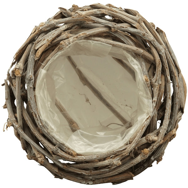 Pflanzkorb mit Folie natur Weinrebe Pflanztopf Ø9+18+30cm Pflanzgefäß  3Größen wählbar