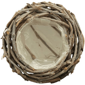 Pflanzkorb mit Folie natur Weinrebe Pflanztopf Ø9+18+30cm Pflanzgefäß  3Größen wählbar