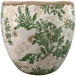 Lade das Bild in den Galerie-Viewer, Übertopf Mush Blumentopf Keramik Ø15cm+18cm Rustikales Antikes Dekor Shabby Antik grün-creme kraklee 2Größen wählbar
