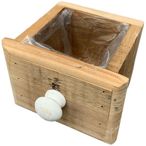 Schublade natur Holz Shappy Topf Ø18x14cm H13cm Pflanzkasten