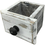 Lade das Bild in den Galerie-Viewer, Schublade weiss Holz Shappy 2er Set Topf Ø18x14cm H13cm Pflanzkasten
