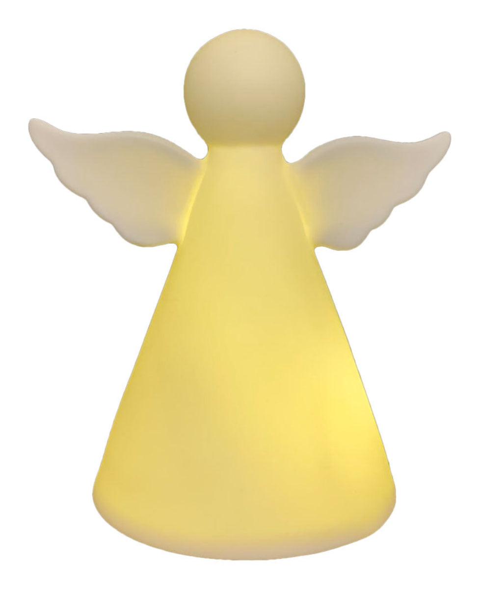 LED Engel Porzellan weiß H8cm/12cm/18cm Weihnachten 2Größen wählbar