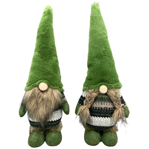 Wichtel Weihnachtswichtel Ø14x11cm H41cm Stoff 2fach sort. Weihnachtsdeko Herbst Weihnachten Figur