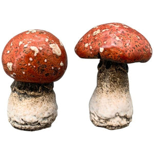 Pilz Marta Keramik Garten Wald rot-natur 2fach sort. Ø6,5cm H6cm Herbst Herbstdeko Dekoration