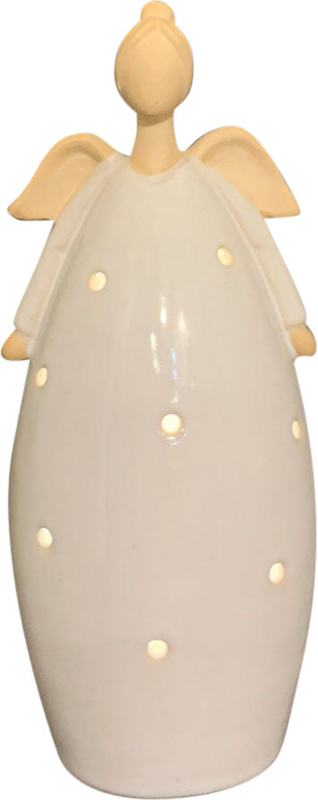 Engel mit LED-Licht Stonware H17cm Engelfigur