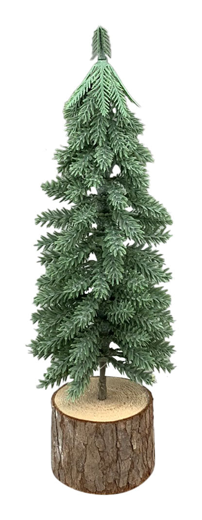 Tannenbaum grün auf Baumstumpf künstlich Tanne H25+30cm 2Größen wählbar