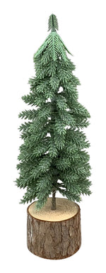 Lade das Bild in den Galerie-Viewer, Tannenbaum grün auf Baumstumpf künstlich Tanne H25+30cm 2Größen wählbar

