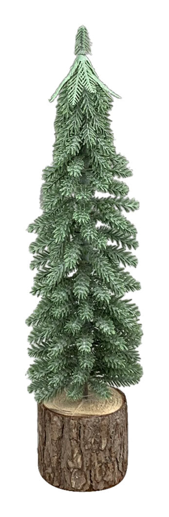 Tannenbaum grün auf Baumstumpf künstlich Tanne H25+30cm 2Größen wählbar