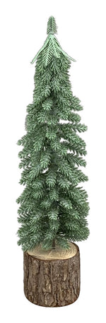 Lade das Bild in den Galerie-Viewer, Tannenbaum grün auf Baumstumpf künstlich Tanne H25+30cm 2Größen wählbar

