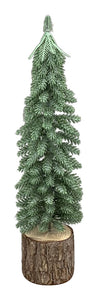 Tannenbaum grün auf Baumstumpf künstlich Tanne H25+30cm 2Größen wählbar