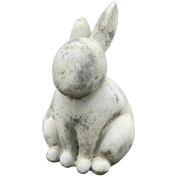 Hase VALO Osterfigur aus Zement Cremefarbene Vintage-Deko Stilvolle Oster- und Frühlingsdekoration für Innenbereich 2Größen wählbar