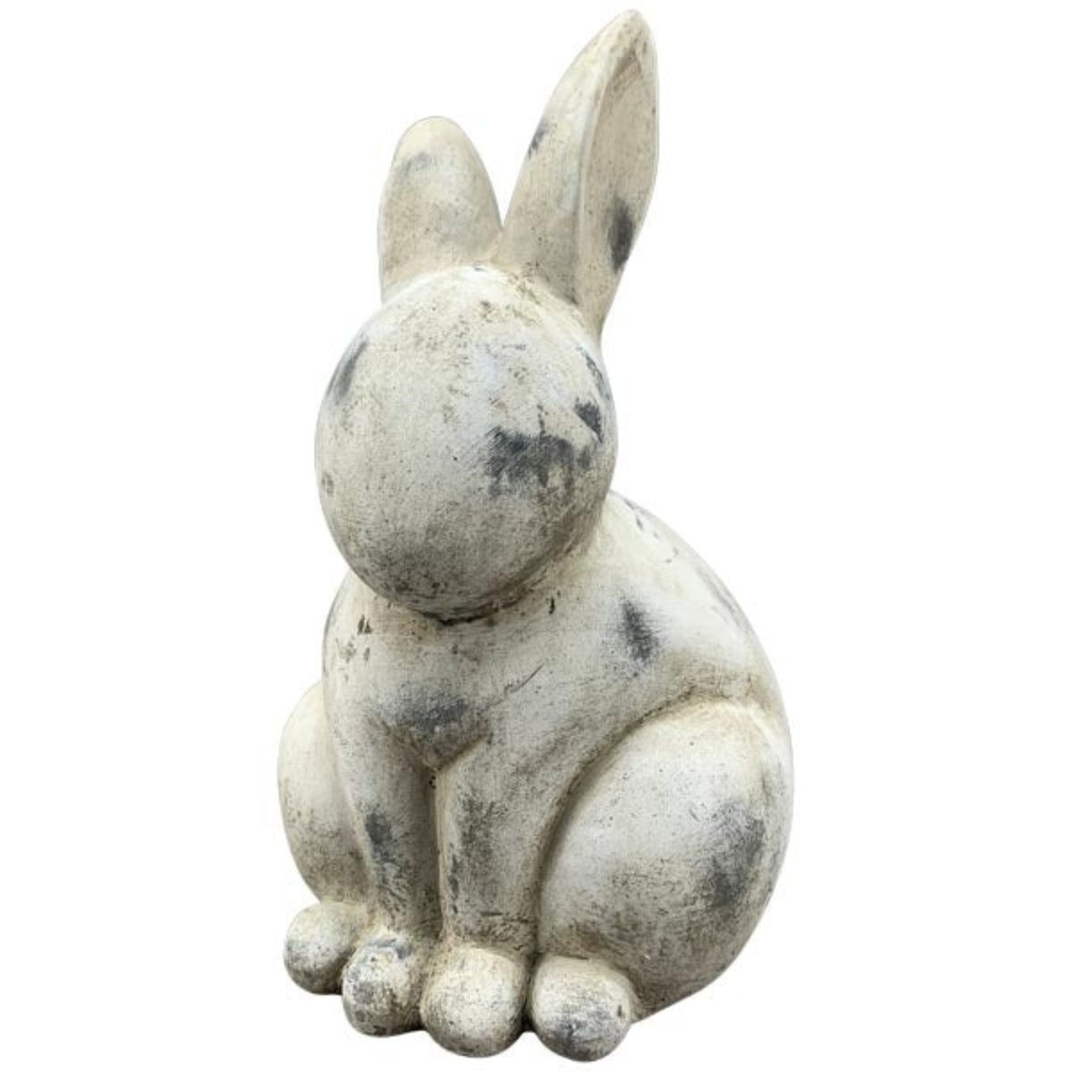 Hase VALO Osterfigur aus Zement Cremefarbene Vintage-Deko Stilvolle Oster- und Frühlingsdekoration für Innenbereich 2Größen wählbar