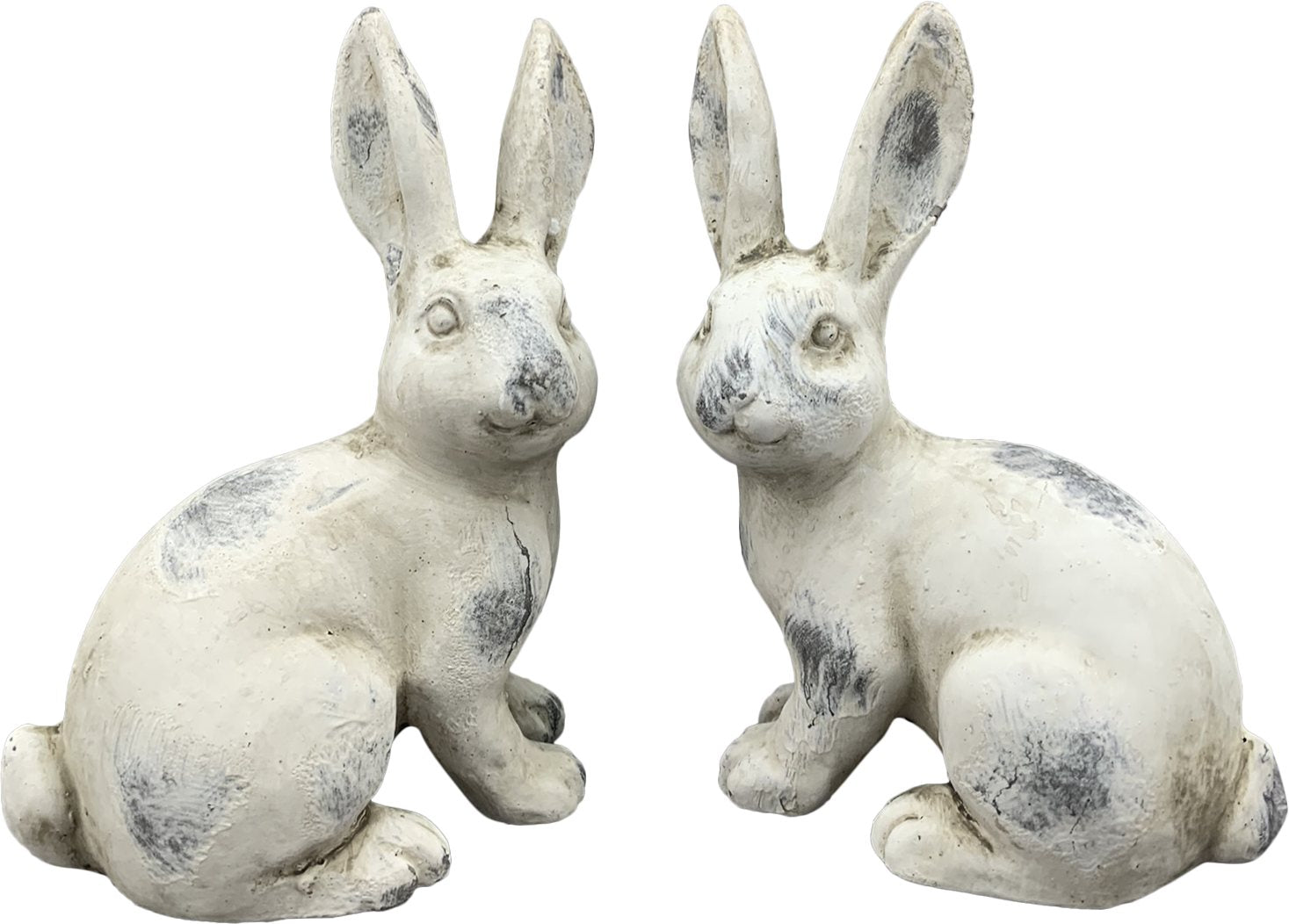 Hase VALO Osterfigur creme 2Fsort. Vintage Polyresin 3Größen wählbar