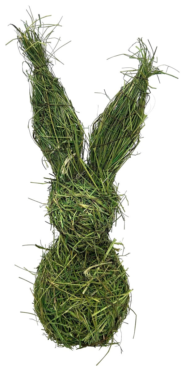 Hase WILLOW grün H40 cm aur Große Natur-Deko aus Heu mit rustikalem Charakter und saisonalem Charmeus Heu Dekofig