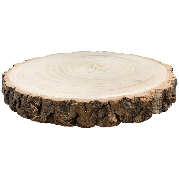 Holz Scheibe TIMBA natur Holz Teller Ø22+28+33cm 3Größen wählbar