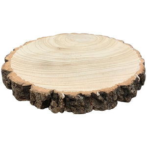 Holz Scheibe TIMBA natur Holz Teller Ø22+28+33cm 3Größen wählbar