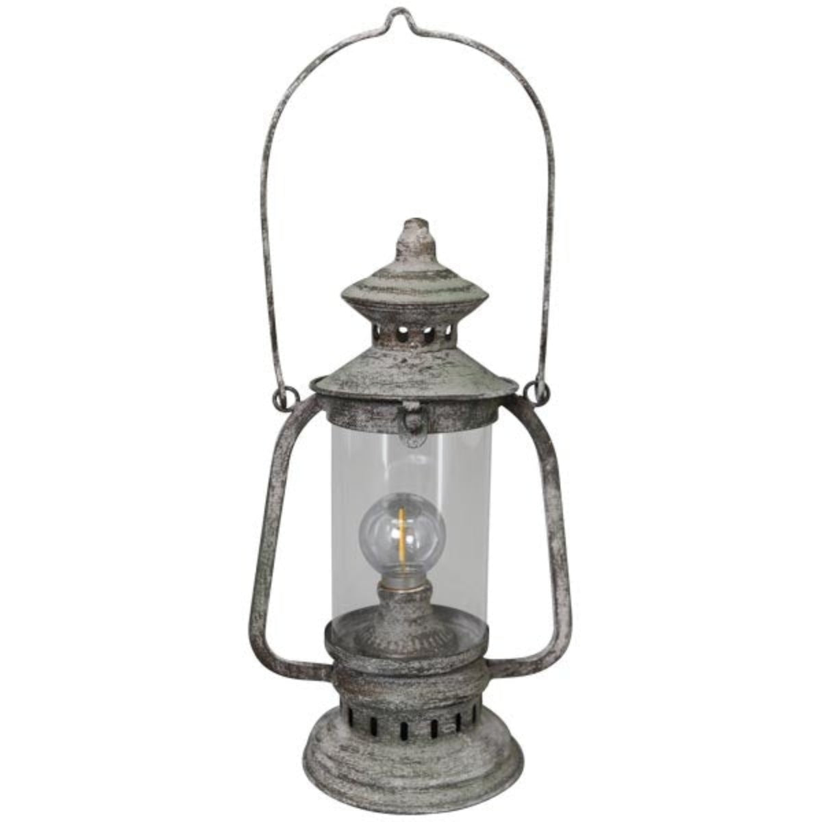 Laterne Metall natur ArtFerro LED Gartenlaterne Deko-Laterne Landhaus Metalllaterne 18x13cm H31cm